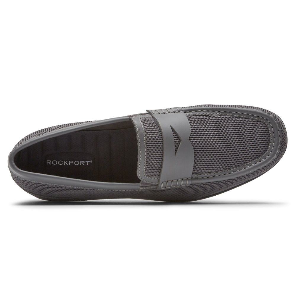 Rockport Singapore Mens Slip-On - Malcom Soft Moc Toe Grey - OM7869435